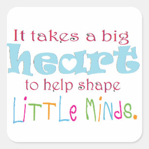 Großes Herz: Ratgeber: Mentor: Lehrer Quadratischer Aufkleber
