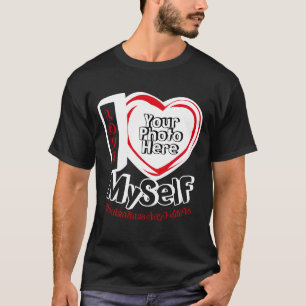 Großes Herz Single Lustig Ich liebe mich selbst T-Shirt