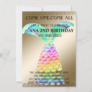 Großes Himmelsdesign und Meerjungfrauen für Ihre P Einladung