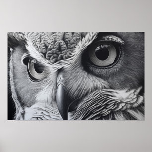Großes Hornhautgesicht mit nahen Augen Poster