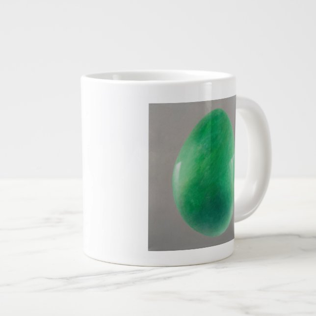 Großes Jade-Ei Jumbo-Tasse (Vorderseite Rechts)