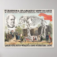 Großes Jumbos Skelett - P.T. Barnum Circus Poster