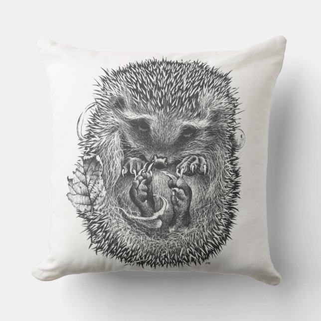 Grosses Kissen im Freien niedlicher Igel-Design (Vorderseite)