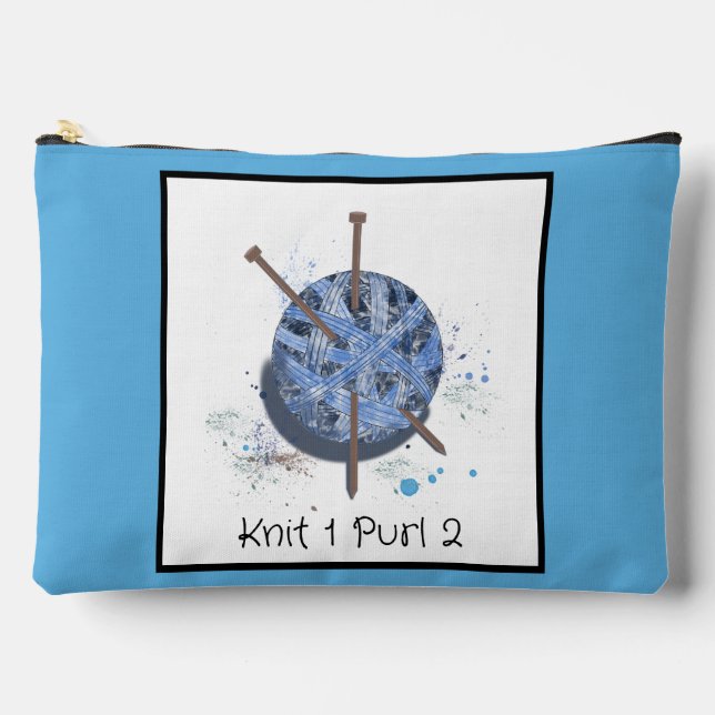 Grosses Knittern Zubehörtasche (Vorderseite)