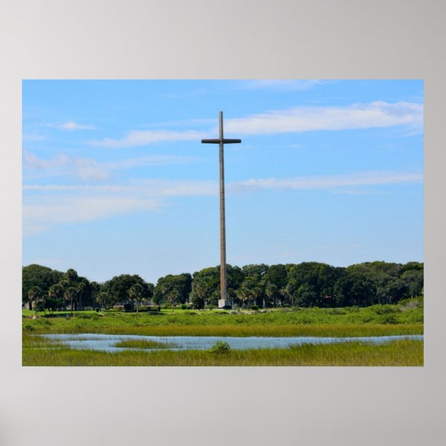 Großes Kreuz in St. Augustine, Florida Poster (Vorne)