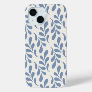 Großes Küstenblau-Botanisches-Blattmuster Case-Mate iPhone Hülle