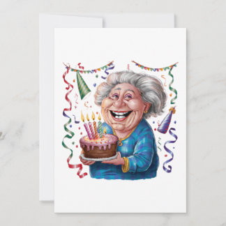 Großes Lächeln Oma Geburtstag Mitteilungskarte