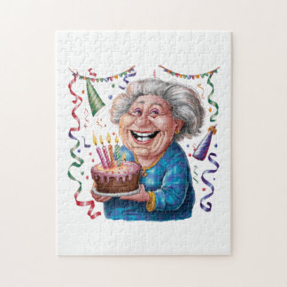 Großes Lächeln Oma Geburtstag Puzzle