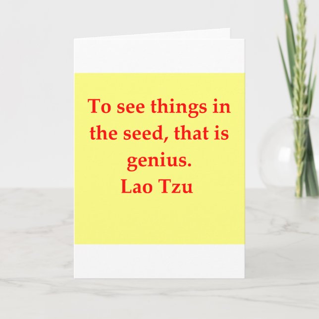 großes Lao Tzu Zitat Karte (Vorderseite)