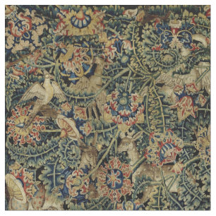 Grosses Leaf Verdure & Animals Renaissance Tapesta Stoff