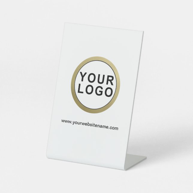 Großes Logo Beruflich Minimalistisch Sockelschild (Vorderseite)