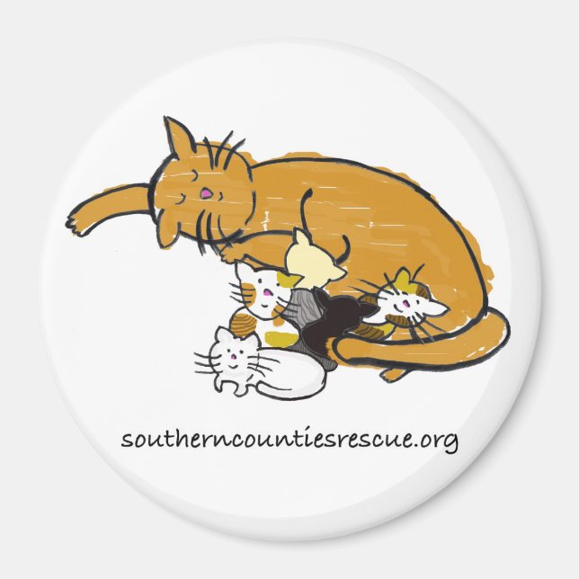 Großes Magnet (Round Kitty Logo) (Vorne)