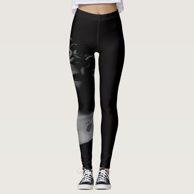 großes Medusa-Beindesign für Leggings (Vorderseite)