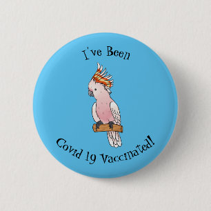 Großes Mitchell-Cockatovogel-Cartoon Button