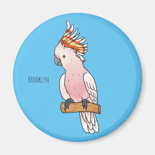 Großes Mitchell-Cockatovogel-Cartoon Magnet (Vorne)