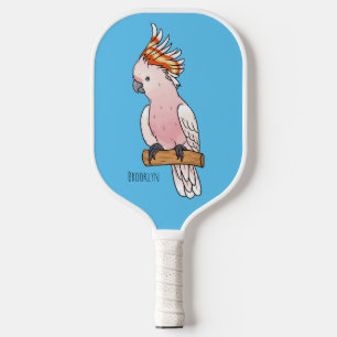 Großes Mitchell-Cockatovogel-Cartoon Pickleball Schläger