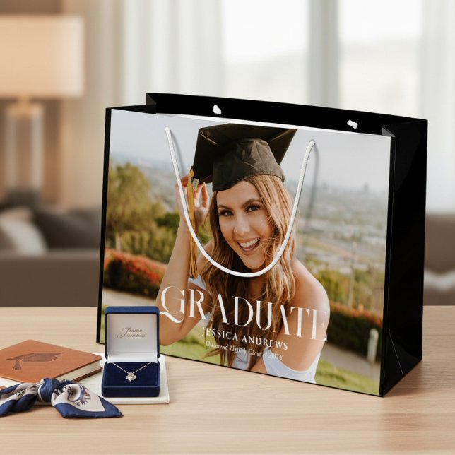 Großes modernes Absolventen-Foto-Skript Große Geschenktüte (Von Creator hochgeladen)