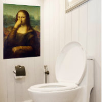 Großes Mona Lisa Badezimmer Poster