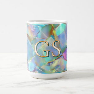 Großes Monogramm oder Name auf Opal Kaffeetasse