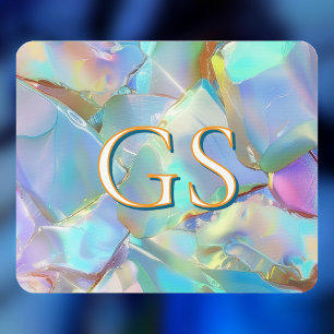 Großes Monogramm oder Name auf Opal Mousepad