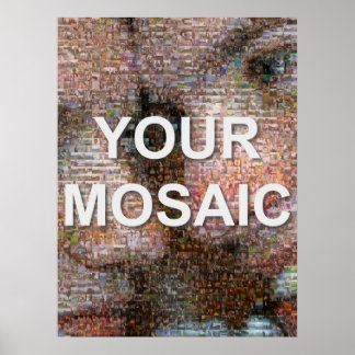 Grosses Mosaik (Portrait) Poster