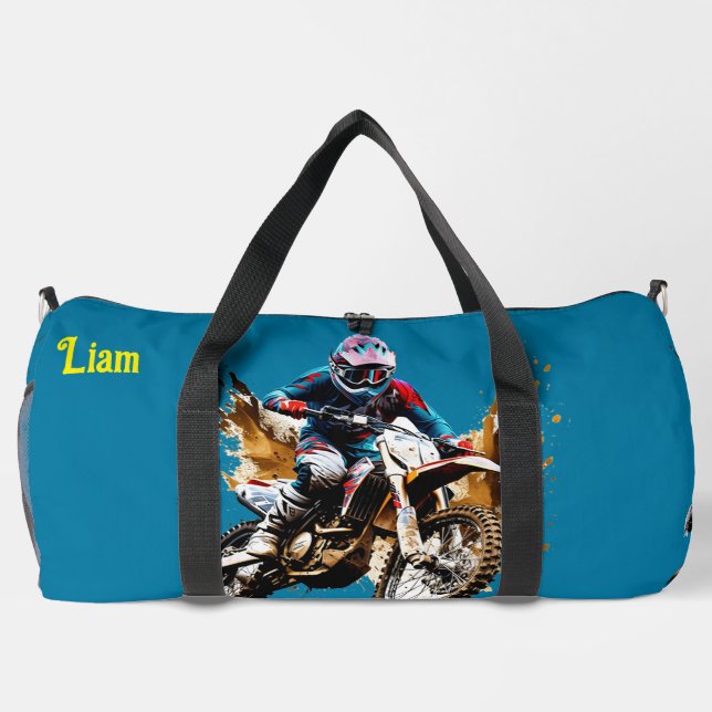 Grosses Motocross Duffle Bag (Rückseite)