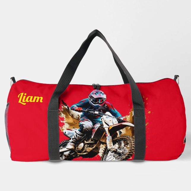 Grosses Motocross Duffle Bag (Rückseite)