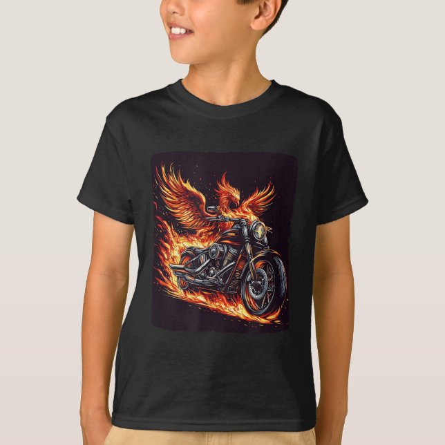 Großes Motorrad für Jungen und Mädchen T-Shirt (Vorderseite)