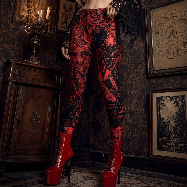 Grosses Muster Viktorianisch Gothic Baphomet Leggings (Von Creator hochgeladen)