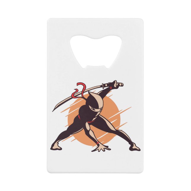 Großes Ninja-Krieger-Assassin-Design Geldbeutel Flaschenöffner (Vorderseite)