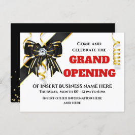 Großes Öffnen des goldfarbenen, roten Bugband Ankündigungspostkarte