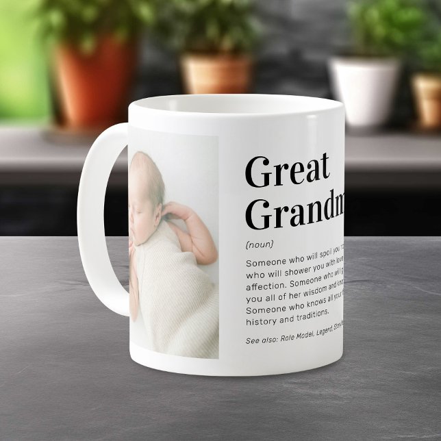 Großes Oma Definition 2-Foto Kaffeetasse (Von Creator hochgeladen)