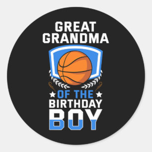 Großes Oma der Geburtstagskameradschaft Basketball Runder Aufkleber