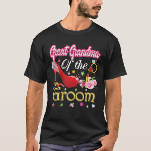 Großes Oma der glücklichen Hochzeit Blume Pi T-Shirt