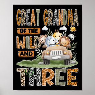 Großes Oma der Wildnis und Ameise; 3. Geburtstag Poster