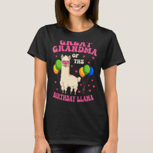 Großes Oma des Geburtstags Lamas-Tag-Party-Fams T-Shirt