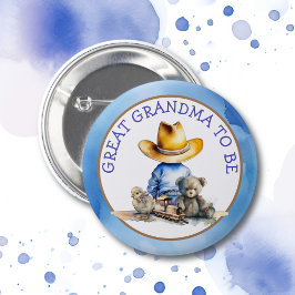 Großes Oma, ein Lil' Cowboy zu sein | Babydusche Button