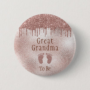 Großes Oma, um Babydusche pink Babynahrung zu sei Button