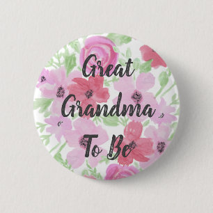 Großes Oma, um eine Blumendusche zu sein Button