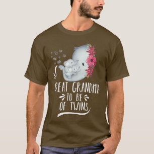 Großes Oma, um von zwei Geschwistern Elephant Baby T-Shirt
