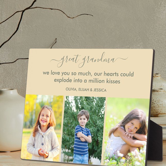 Großes Oma Wir Liebe Sie Gedicht Custom 3 Foto Fotoplatte (Von Creator hochgeladen)
