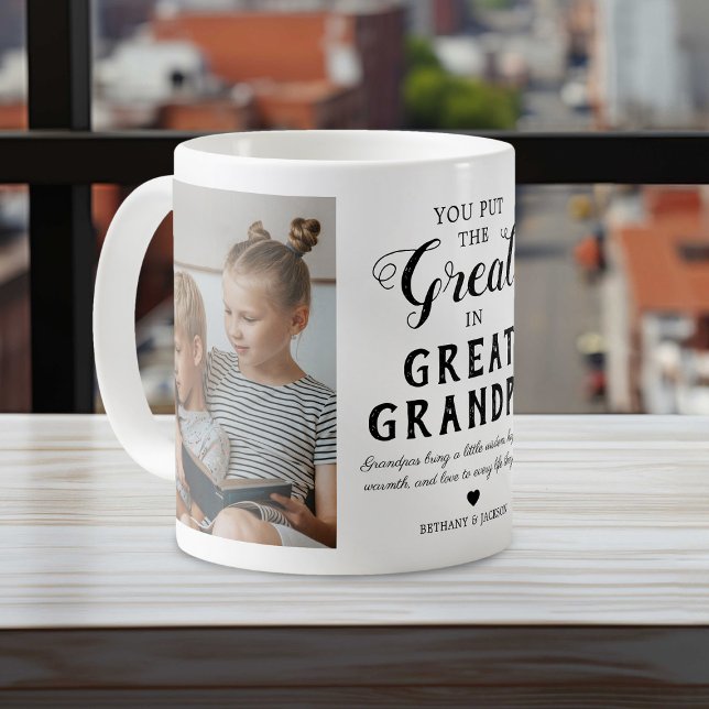 Großes Opa Familie Foto Zwei-Tone-Kaffee-Tasse Kaffeetasse (Von Creator hochgeladen)