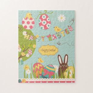 Großes Ostern-Set mit niedlichem Puzzle