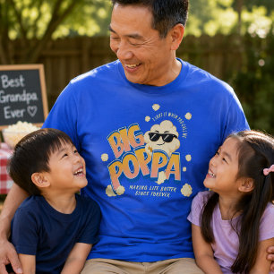 Großes Papa Popcorn Papa Shirt Lustiges Vatertags-