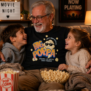 Großes Pappa Popcorn Papa Shirt Lustiges Vatertags
