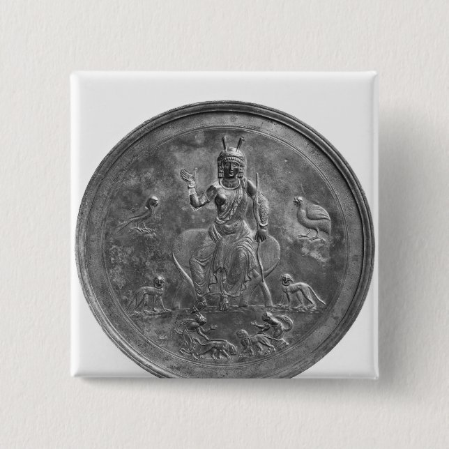 Großes patera, das eine Göttin darstellt Button (Vorderseite)