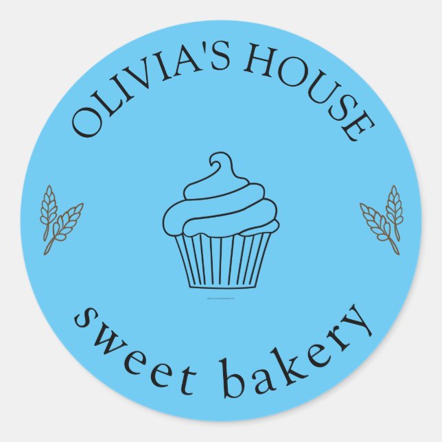 Großes Personalisiertes, hausgemachtes Logo Runder Aufkleber (Vorderseite)