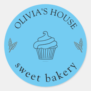 Großes Personalisiertes, hausgemachtes Logo Runder Aufkleber