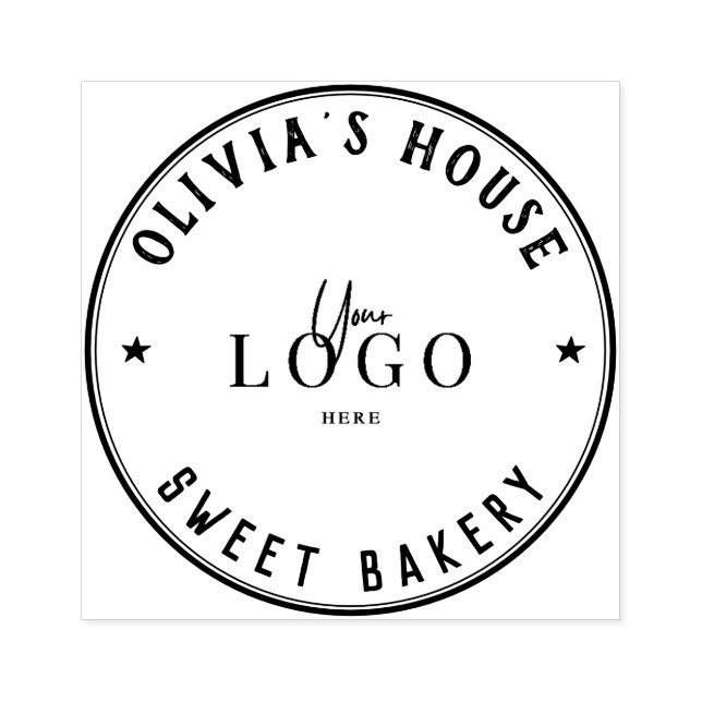 Großes, Personalisiertes Logo Gummistempel (Prägung)