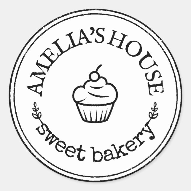 Großes, Personalisiertes Logo Runder Aufkleber (Vorderseite)